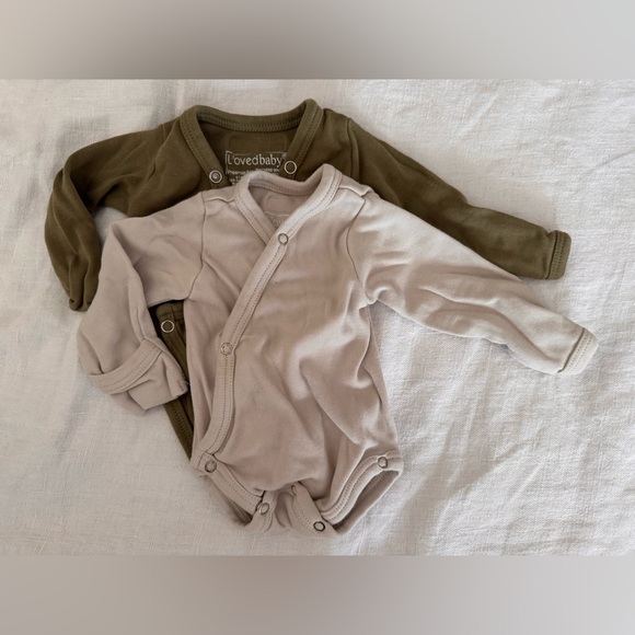 L'ovedbaby Olive and Cream Bodysuit Set - Picture 1 of 4